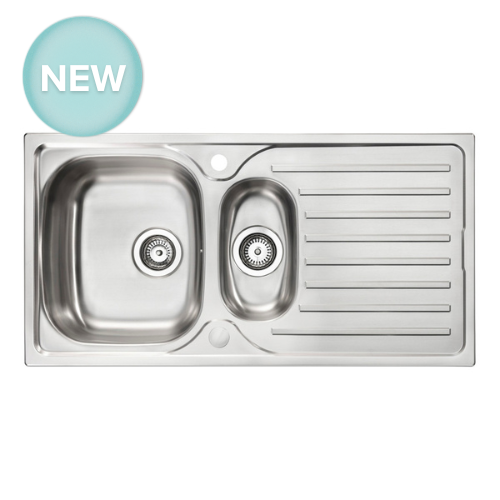 Matrix BDI02SS - 1.5 Bowl & Drainer (inc. Waste Kit)